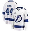 Tampa Bay Lightning Jan Rutta 44 Away 2022 Stanley Cup Champions Breakaway Men Jersey - White - Robokeg