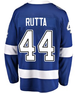Tampa Bay Lightning Jan Rutta 44 Home 2022 Stanley Cup Champions Breakaway Men Jersey - Blue - Robokeg