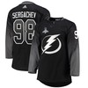 Tampa Bay Lightning Mikhail Sergachev 98 Alternate 2022 Stanley Cup Champions Breakaway Men Jersey - Black - Robokeg