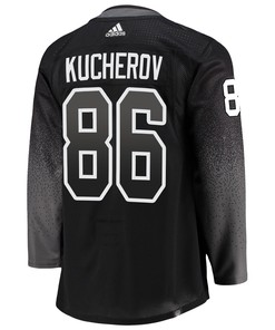 Tampa Bay Lightning Nikita Kucherov 86 Alternate 2022 Stanley Cup Champions Breakaway Men Jersey - Black - Robokeg