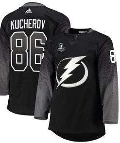 Tampa Bay Lightning Nikita Kucherov 86 Alternate 2022 Stanley Cup Playoffs Breakaway Men Jersey - Black - Robokeg