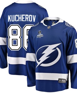 Tampa Bay Lightning Nikita Kucherov 86 Home 2022 Stanley Cup Playoffs Breakaway Men Jersey - Blue - Robokeg