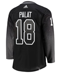 Tampa Bay Lightning Ondrej Palat 18 Alternate 2022 Stanley Cup Champions Breakaway Men Jersey - Black - Robokeg