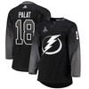 Tampa Bay Lightning Ondrej Palat 18 Alternate 2022 Stanley Cup Playoffs Breakaway Men Jersey - Black - Robokeg