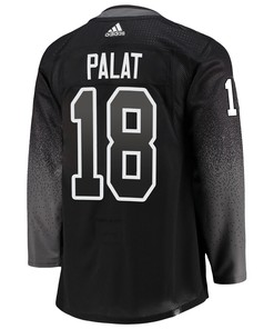 Tampa Bay Lightning Ondrej Palat 18 Alternate 2022 Stanley Cup Playoffs Breakaway Men Jersey - Black - Robokeg