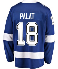 Tampa Bay Lightning Ondrej Palat 18 Home 2022 Stanley Cup Final Breakaway Men Jersey - Blue - Robokeg