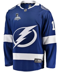 Tampa Bay Lightning Ondrej Palat 18 Home 2022 Stanley Cup Playoffs Breakaway Men Jersey - Blue - Robokeg