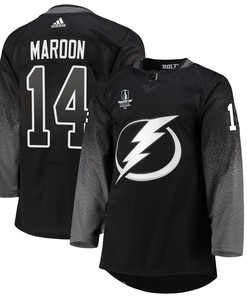 Tampa Bay Lightning Patrick Maroon 14 alternate 2022 Stanley Cup Final Breakaway Men Jersey - black - Robokeg