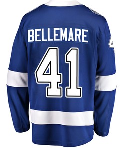 Tampa Bay Lightning Pierre-Edouard Bellemare 41 Home 2022 Stanley Cup Final Breakaway Men Jersey - Blue - Robokeg