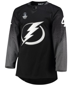 Tampa Bay Lightning Pierre-Edouard Bellemare 41 alternate 2022 Stanley Cup Final Breakaway Men Jersey - black - Robokeg