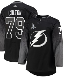 Tampa Bay Lightning Ross Colton 79 Alternate 2022 Stanley Cup Champions Breakaway Men Jersey - Black - Robokeg