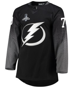 Tampa Bay Lightning Ross Colton 79 Alternate 2022 Stanley Cup Champions Breakaway Men Jersey - Black - Robokeg