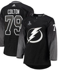 Tampa Bay Lightning Ross Colton 79 Alternate 2022 Stanley Cup Playoffs Breakaway Men Jersey - Black - Robokeg
