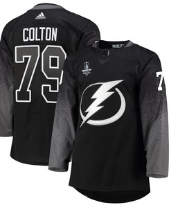 Tampa Bay Lightning Ross Colton 79 alternate 2022 Stanley Cup Final Breakaway Men Jersey - black - Robokeg