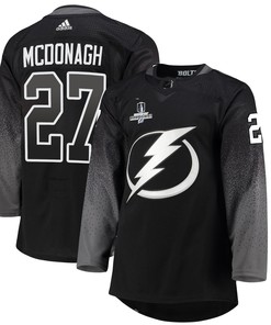 Tampa Bay Lightning Ryan McDonagh 27 Alternate 2022 Stanley Cup Champions Breakaway Men Jersey - Black - Robokeg