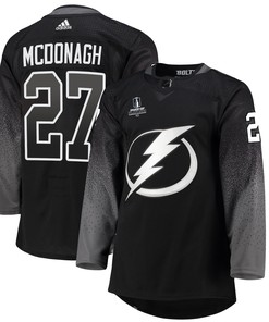 Tampa Bay Lightning Ryan McDonagh 27 Alternate 2022 Stanley Cup Playoffs Breakaway Men Jersey - Black - Robokeg
