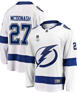 Tampa Bay Lightning Ryan McDonagh 27 Away 2022 Stanley Cup Final Breakaway Men Jersey - White - Robokeg