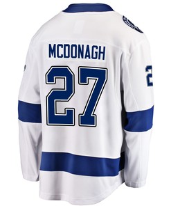 Tampa Bay Lightning Ryan McDonagh 27 Away 2022 Stanley Cup Playoffs Breakaway Men Jersey - White - Robokeg