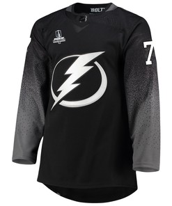 Tampa Bay Lightning Victor Hedman 77 Alternate 2022 Stanley Cup Playoffs Breakaway Men Jersey - Black - Robokeg
