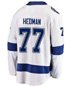 Tampa Bay Lightning Victor Hedman 77 Away 2022 Stanley Cup Champions Breakaway Men Jersey - White - Robokeg