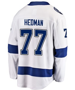 Tampa Bay Lightning Victor Hedman 77 Away 2022 Stanley Cup Playoffs Breakaway Men Jersey - White - Robokeg