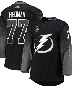 Tampa Bay Lightning Victor Hedman 77 alternate 2022 Stanley Cup Final Breakaway Men Jersey - black - Robokeg