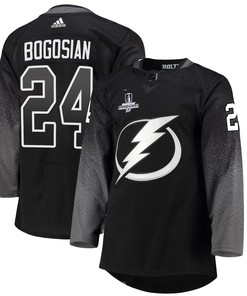 Tampa Bay Lightning Zach Bogosian 24 Alternate 2022 Stanley Cup Champions Breakaway Men Jersey - Black - Robokeg