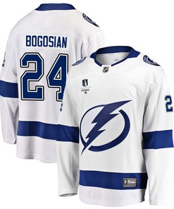 Tampa Bay Lightning Zach Bogosian 24 Away 2022 Stanley Cup Final Breakaway Men Jersey - White - Robokeg