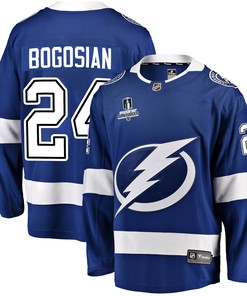 Tampa Bay Lightning Zach Bogosian 24 Home 2022 Stanley Cup Playoffs Breakaway Men Jersey - Blue - Robokeg