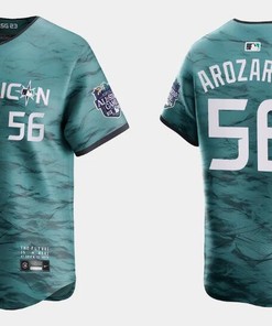 Tampa Bay Rays #56 Randy Arozarena Teal 2023 All Star Cool Base Stitched Baseball - Robokeg