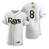 Tampa Bay Rays #8 On Lowe Mlb Golden Brandedition White Jersey Gift For Rays Fans - Robokeg