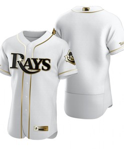 Tampa Bay Rays Mlb Golden Brandedition White Jersey Gift For Rays Fans - Robokeg
