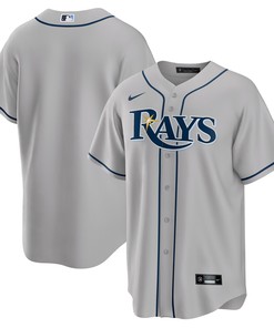 Tampa Bay Rays Road Replica Team Jersey Gray Mlb - Robokeg