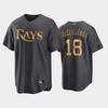 Tampa Bay Rays Shane McClanahan 18 2022-23 All-Star Game AL Charcoal Jersey - Robokeg