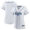 Tampa Bay Rays Womens Home Blank Replica Jersey - White Mlb - Robokeg