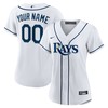 Tampa Bay Rays Womens Home Replica Custom Jersey - White Custom Jerseys Mlb - Robokeg