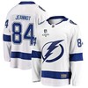 Tanner Jeannot 84 Tampa Bay Lightning Stanley Cup 2023 Playoffs Patch Away Breakaway Men Jersey - White - Robokeg
