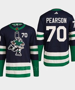 Tanner Pearson 70 Reverse Retro 2.0 2022 Vancouver Canucks Navy Jersey Primegreen - Robokeg