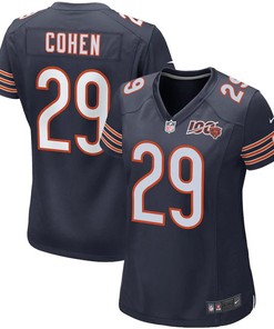 Tarik Cohen Chicago Bears Nike Womens 100th Season Game Jersey - Navy - Robokeg