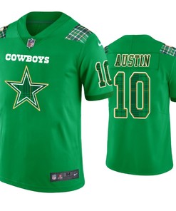 Tavon Austin Dallas Cowboys #10 Jersey St. Patricks Day Kelly Green Lucky - Men - Robokeg