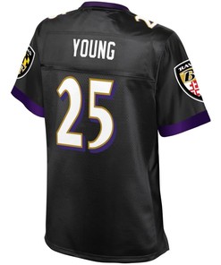 Tavon Young Baltimore Ravens Nfl Pro Line Womens Alternate Player Jersey - Black - Robokeg