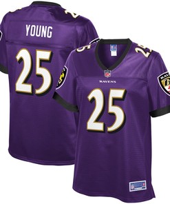 Tavon Young Baltimore Ravens Nfl Pro Line Womens Team Color Player Jersey - Purple - Robokeg