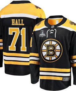 Taylor Hall 71 Boston Bruins Stanley Cup 2023 Playoffs Patch Home Breakaway Men Jersey - Black - Robokeg