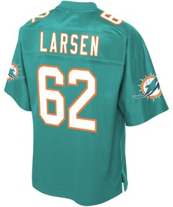 Ted Larsen Miami Dolphins Nfl Pro Line Team Player Jersey - Aqua - Robokeg