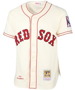 Ted Williams Boston Red Sox Mitchell Ness Mlb Jersey - Cream - Robokeg