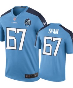 Tennessee Titans #67 Quinton Spain Nike Color Rush Light Blue Jersey - Robokeg