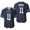 Tennessee Titans A J Brown #1 Nfl New Game Navy 2019 3d Designed Allover Gift For Titans Fans Baseball Jersey - Robokeg