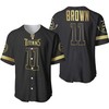 Tennessee Titans A J Brown #11 Nfl America Football Team Logo Black Golden Brandedition 3d Designed Allover Gift For Titans Fans Baseball Jersey - Robokeg