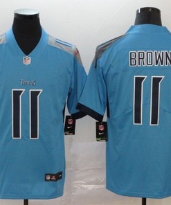 Tennessee Titans Aj Brown #11 Nfl 2020 Steel Blue Jersey - Robokeg