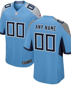 Tennessee Titans Alternate Custom Game Jersey Light Blue Custom Jerseys Nfl - Robokeg